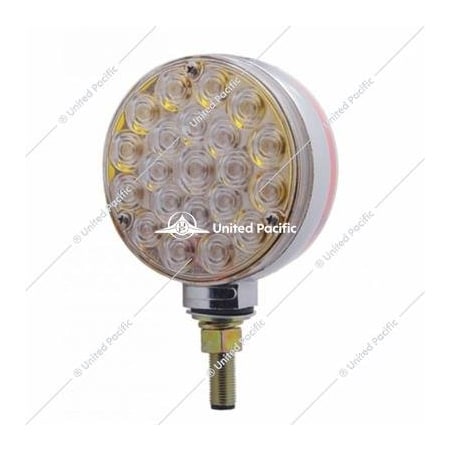 United Pacific 42 Led Double Face Turn Signal Light - Amber & Red Led/Clear Lens 38123